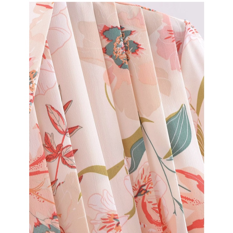 Áo Sơ Mi Zara Tay Dài Dáng Rộng Cài Khuy In Họa Tiết Phong Cách Cổ Điển Thời Trang Mùa Hè Cho Nữ 23