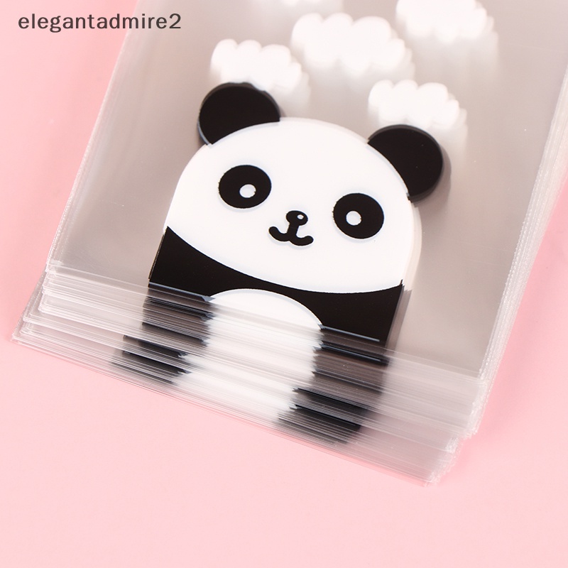 Set 100 Túi Đựng Bánh Kẹo Tự Dính Hình Gấu Trúc Trang Trí Tiệc Cưới