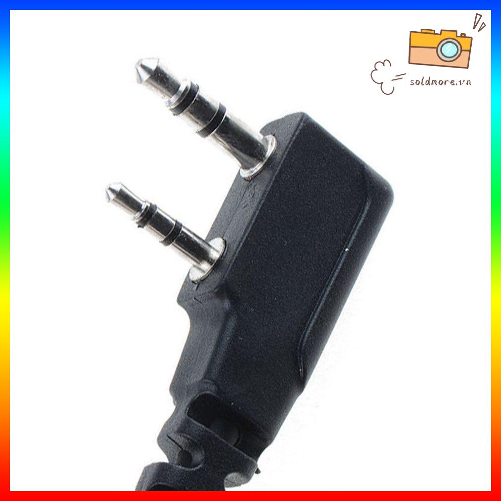 Tự Làm K Đầu 2 Pin 4 Dây Mic Micro Dây Loa Lò Xo Dòng Cho Bộ Đàm Baofeng UV5R UV-5R Cho Máy Bộ Đàm Kenwood TK370 Bộ Đàm