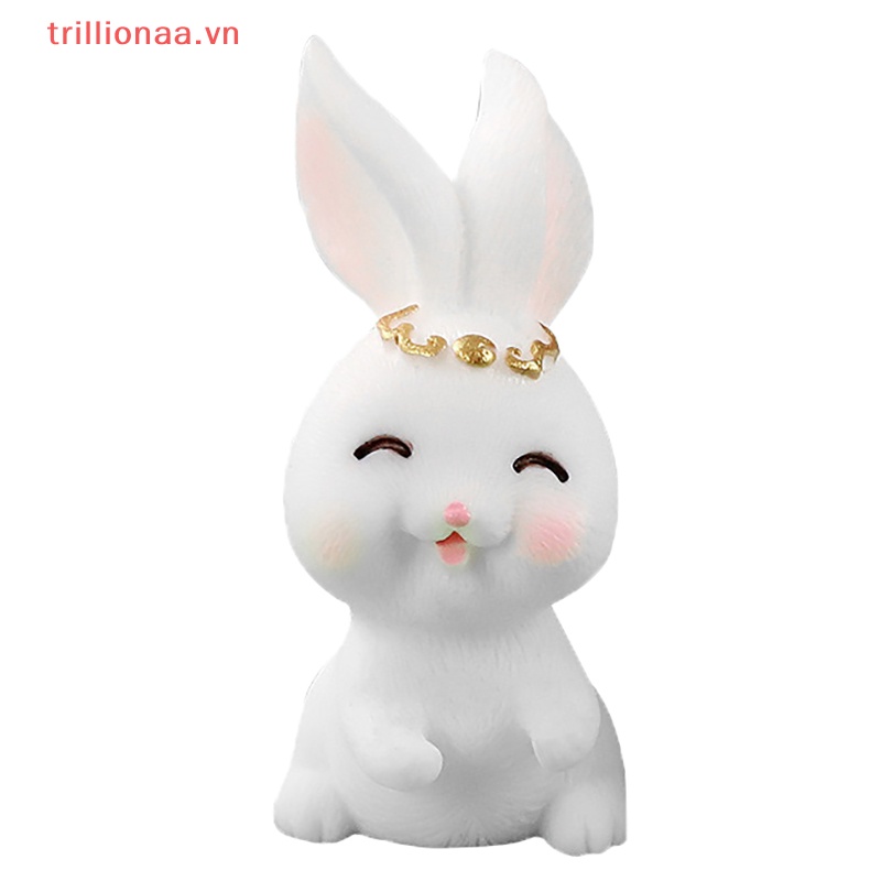 Đồ trang trí Chú Thỏ Hoàng Đạo Năm Mới Phong Cách Trung Hoa Dùng Trang Trí Tiểu Cảnh