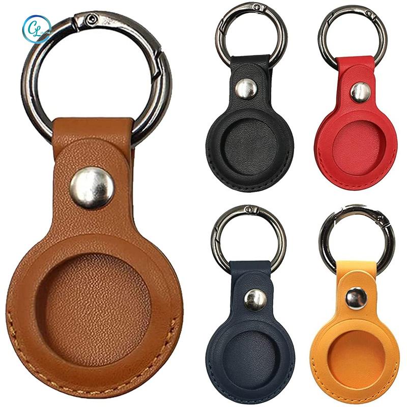 Bộ 5 Túi Da PU Đựng Thẻ Có Móc Khóa Cho Apple Air Tag