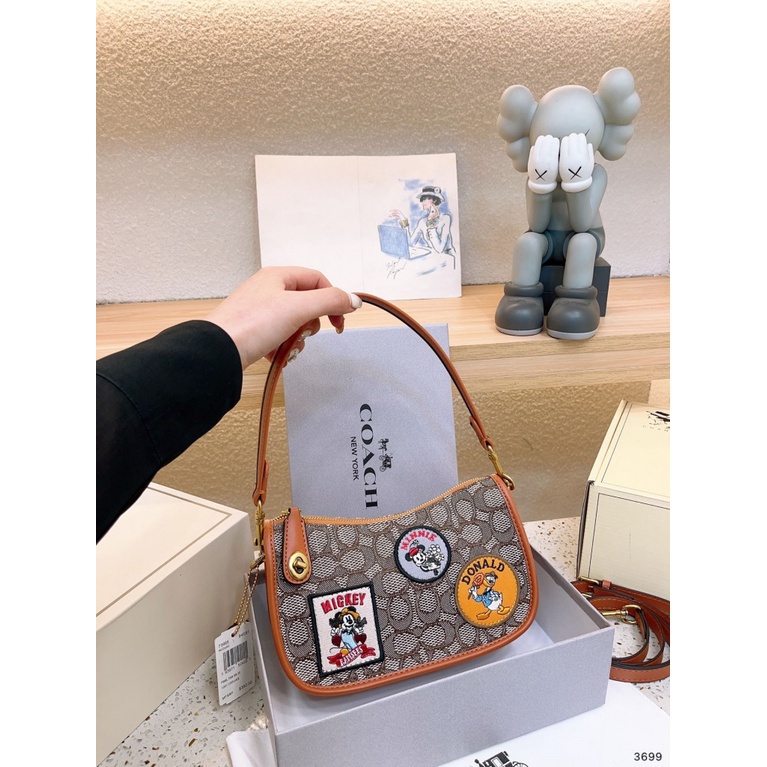 YBMK COACH 2023 new labeling Mickey underarm Crescent bag out high face value advanced cute exquisite fashion all-match women's bag