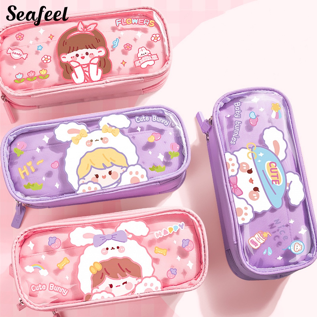 Hộp Đựng Bút Chì 3 Ngăn Sức Chứa Lớn Nhỏ Gọn Có Ngăn Đựng Bút Dành Cho Học Sinh