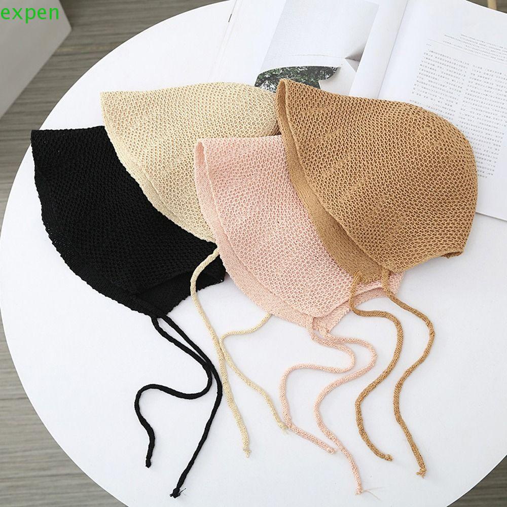 Nón Bucket Dệt Kim Vành Rộng Chống Tia UV Thời Trang Mùa Hè Cho Nữ