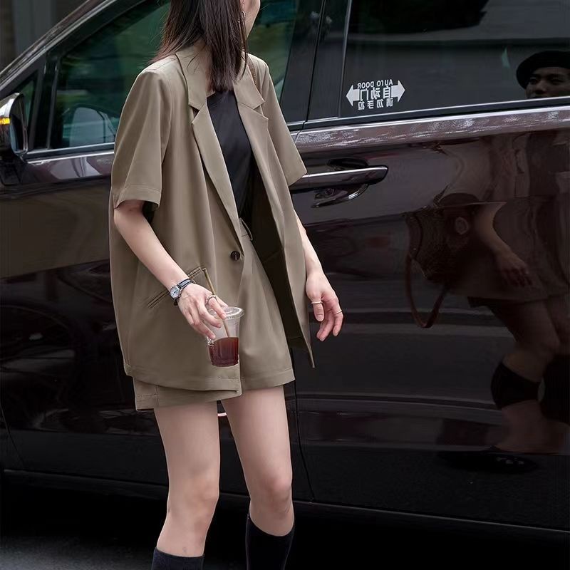 Áo Khoác Vest Tay Ngắn Phong Cách Hàn Quốc Thời Trang Mùa Hè 2023 Cho Nữ