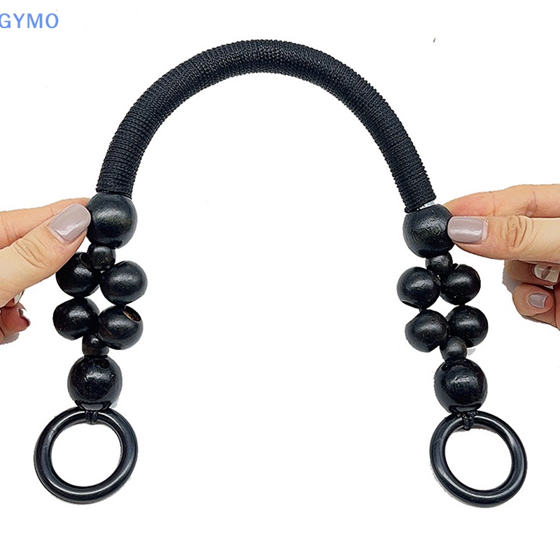 [cxGYMO] Dây Đeo Túi Xách Hạt Gỗ Thủ Công 47cm Thời Trang HDY