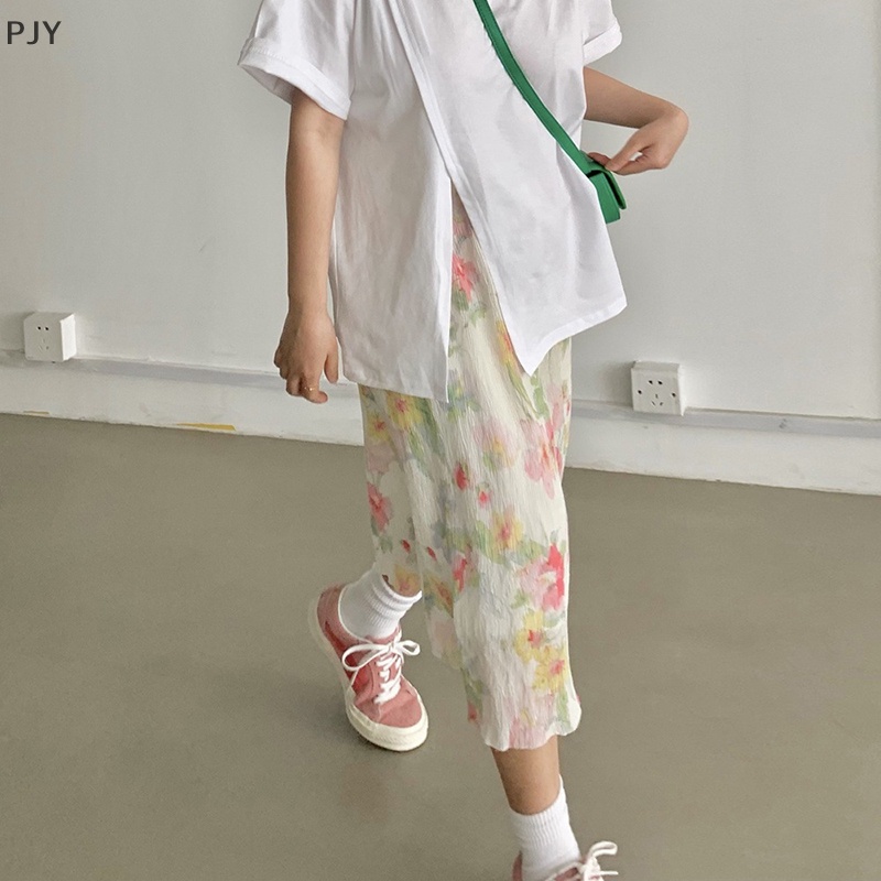 Pjy Chân Váy Chiffon Chữ A Lưng Cao Họa Tiết Hoa Thời Trang Mùa Hè 2023