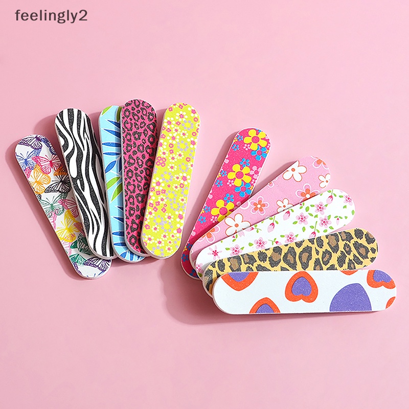 Dụng Cụ Dũa Móng Hai Mặt Mini In Họa Tiết Xinh Xắn Cho Salon