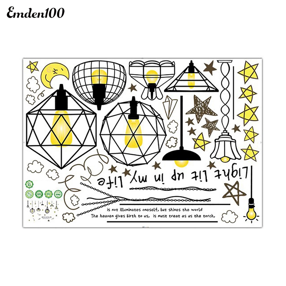 Miếng Dán Tường Trang Trí Hình Trăng Sao Đáng Yêu