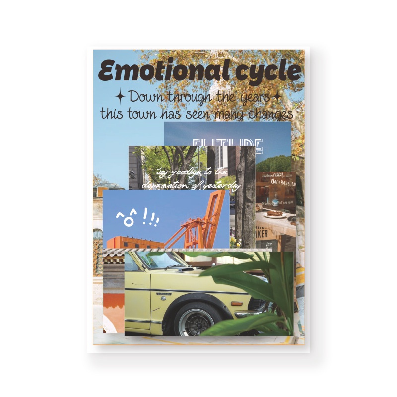 Imoda Set 50 Tờ Nhãn Dán Trang Trí Thủ Công DIY 4 Tùy Chọn Phong Cách Ins