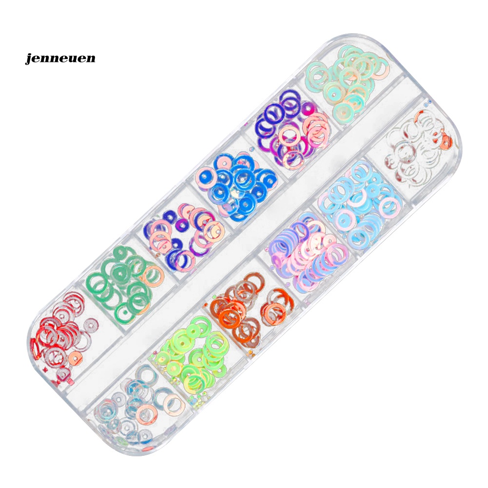 Hộp Phụ Kiện Trang Trí Móng Nghệ Thuật Hình Bướm / Ngôi Sao / Trái Tim / Tròn