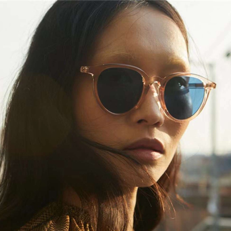 Kính Chống Nắng Gọng Tròn In Họa Tiết Da Báo Kiểu Vintage Hàn Quốc Thời Trang