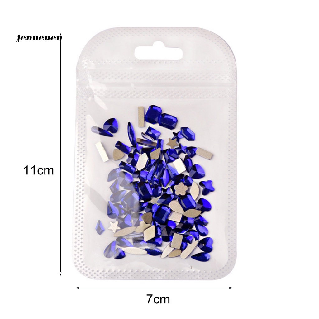 Set 100 Viên Đá 3D Màu Xanh Dương Dùng Trang Trí Móng Tay Nghệ Thuật DIY