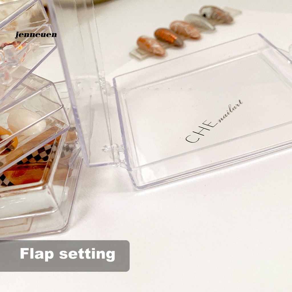 Set 3 Hộp Trong Suốt Trưng Bày Móng Tay Giả Chuyên Nghiệp