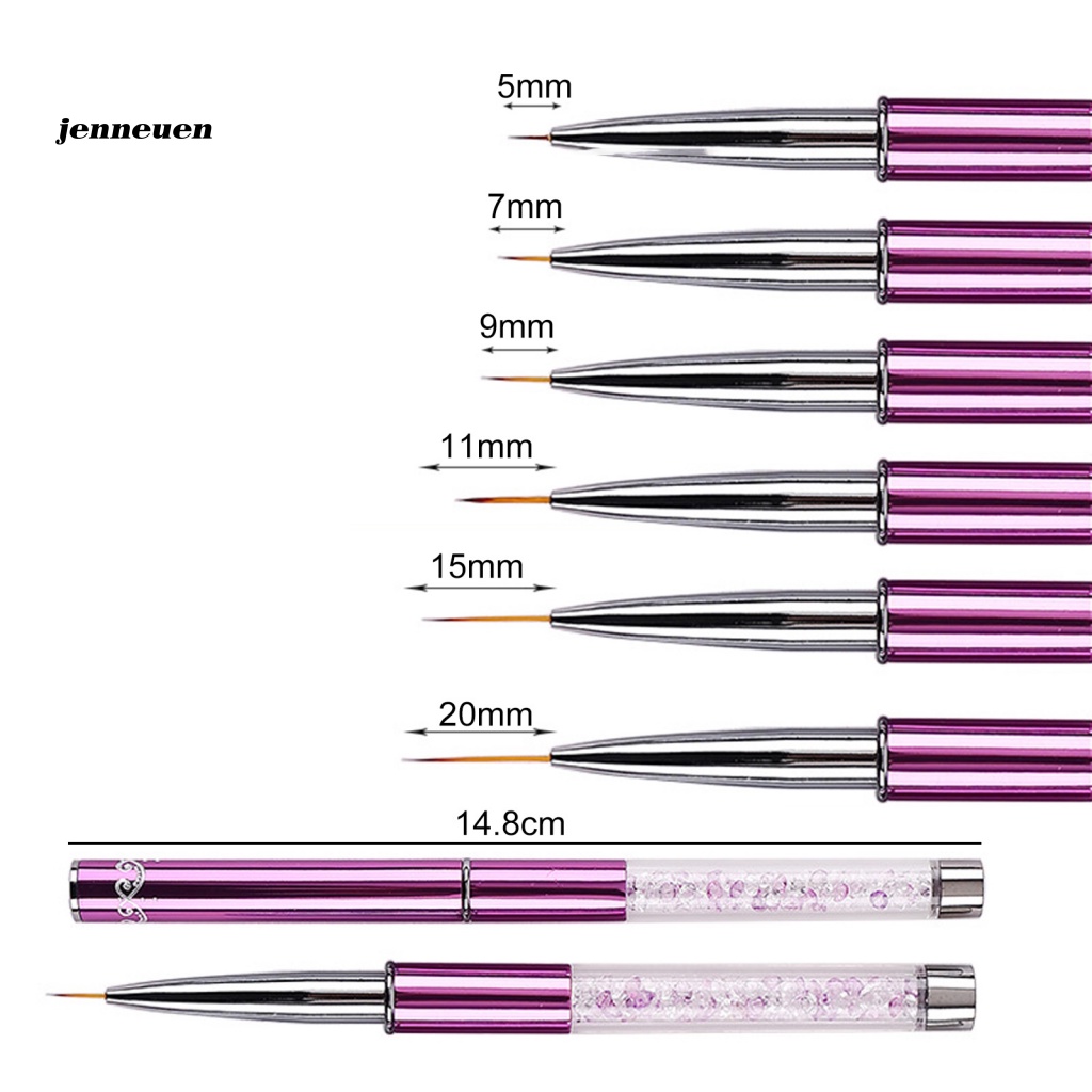 Jen Bút Vẽ Móng Nghệ Thuật Nhỏ Gọn Họa Tiết Chấm Bi Kẻ Sọc Sử Dụng Tại Nhà Kèm Vỏ Bọc