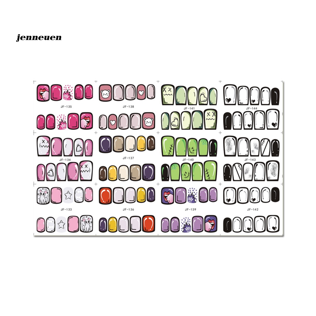 Jen Miếng Dán Móng Tay Nghệ Thuật Siêu Dính Hiệu Ứng 3D Nhiều Kiểu Dáng Họa Tiết Graffiti Hoạt Hình