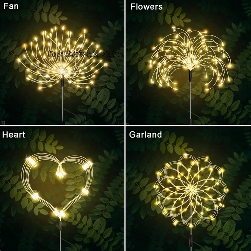 1 Đèn Led 6 Bóng 8 Chế Độ Sử Dụng Năng Lượng Mặt Trời Trang Trí Sân Vườn