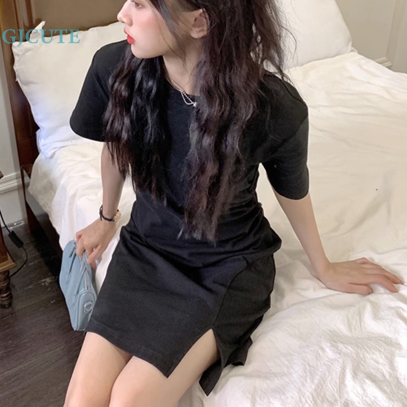 Đầm Mini Màu Trơn Thời Trang Mùa Hè Cho Nữ