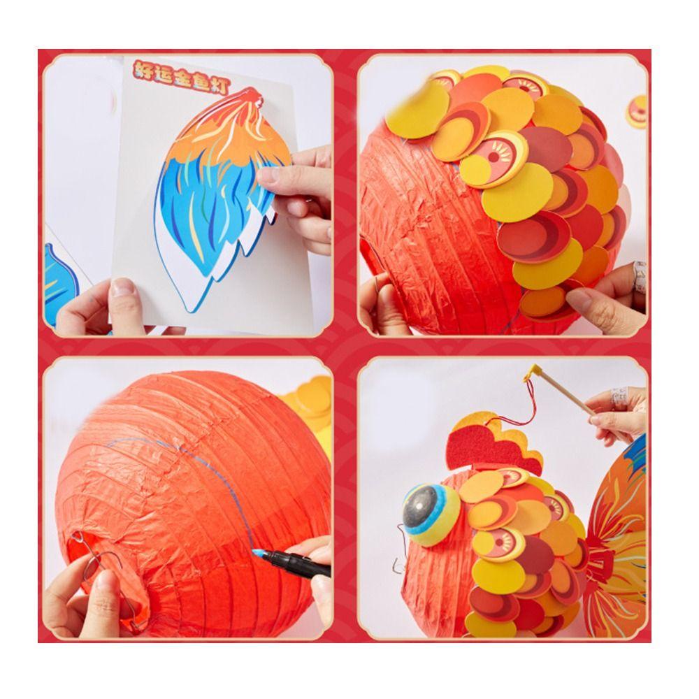 Cordellaub koi carp fish lantern, handmade with led light diy mid-autumn lantern, retro good luck phát sáng trang trí lễ hội phong cách trung quốc