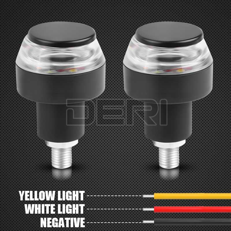 Đèn LED Xi Nhan 22mm Gắn Tay Lái Xe Máy Màu Hổ Phách