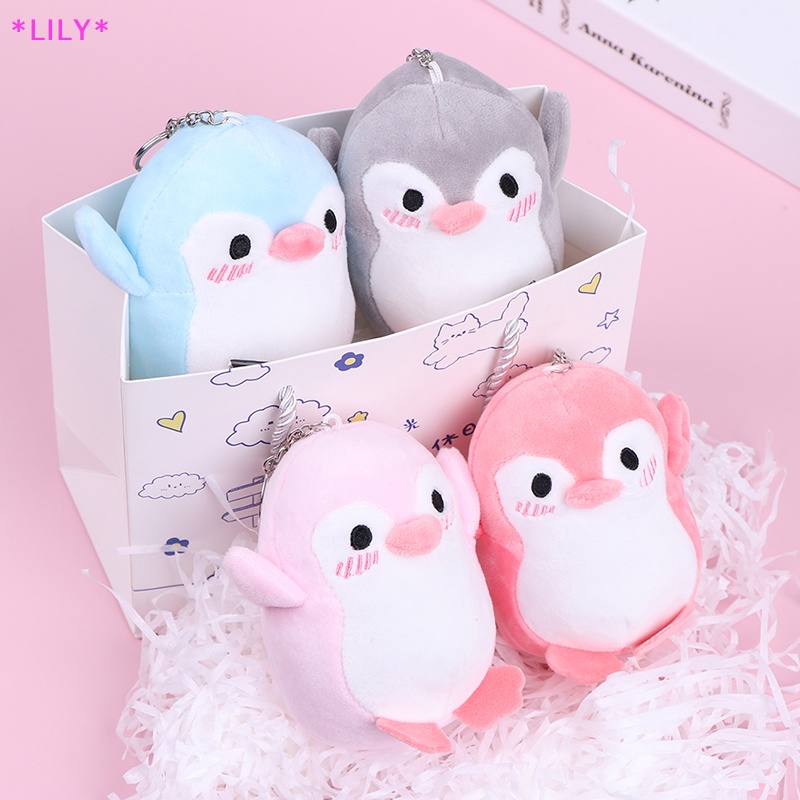 Lily đáng yêu 12cm chim cánh cụt nhồi bông đồ chơi sang trọng bé Kid của món quà Móc chìa khóa đồ chơi sang trọng búp bê uuu