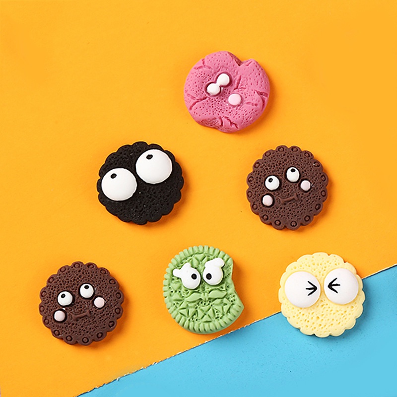 5 cái mô phỏng thực phẩm chơi cookie động vật điện thoại vỏ nhựa phụ kiện tự làm kem keo mũ đội đầu vá phim hoạt hình vật liệu trang trí thủ công