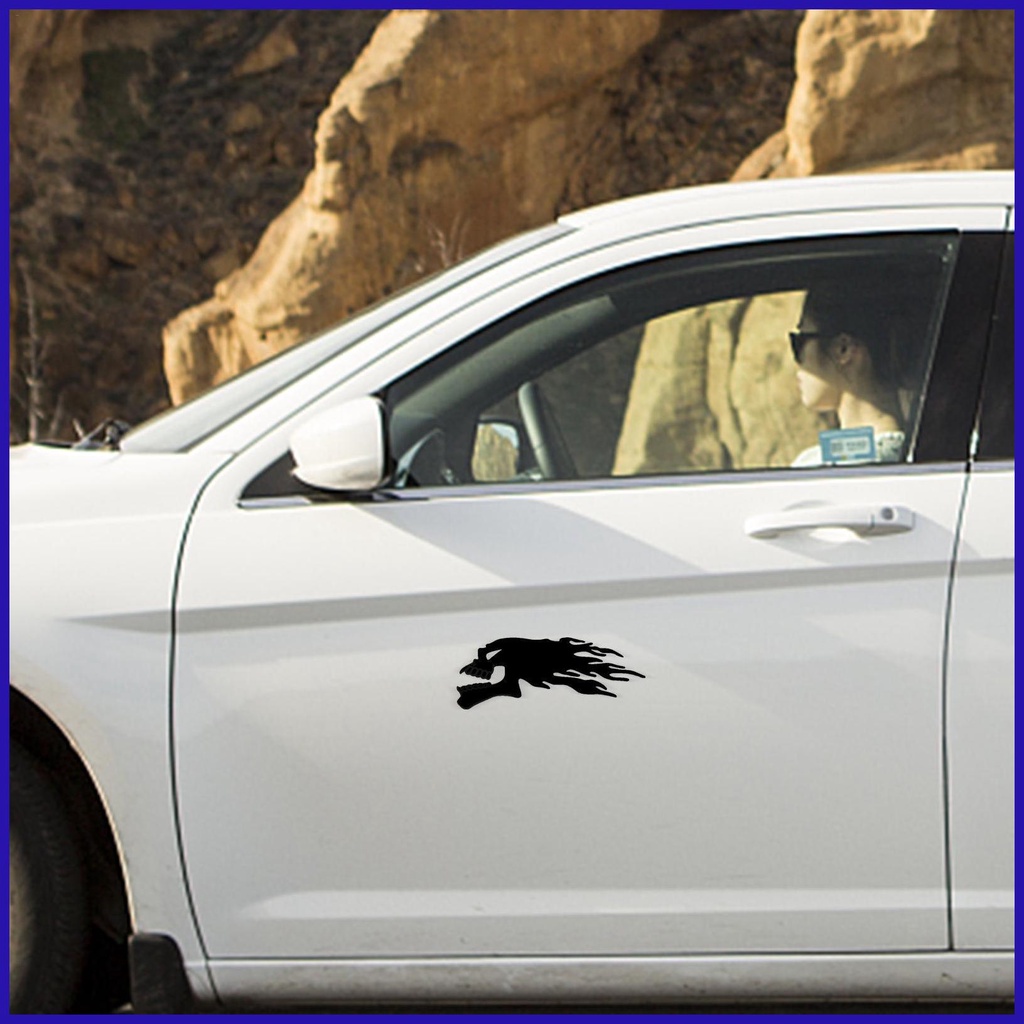 Set 2 Miếng Dán Trang Trí Thân Xe Hơi Hình Đầu Lâu 3D Sáng Tạo