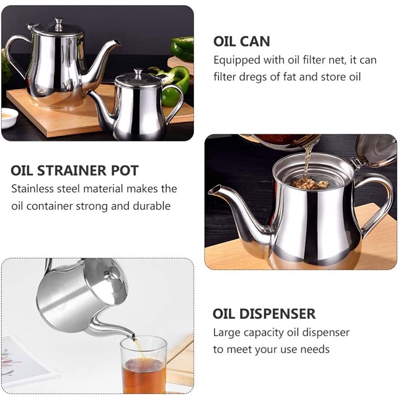 Bình Đựng Gia Vị Bằng Thép Không Gỉ Dày Dặn Chống Tràn