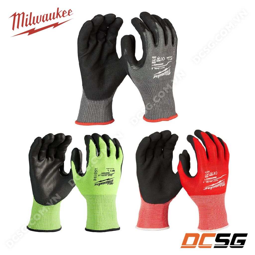 Găng tay bảo hộ lao động bậc 1-3-5 Milwaukee | DCSG