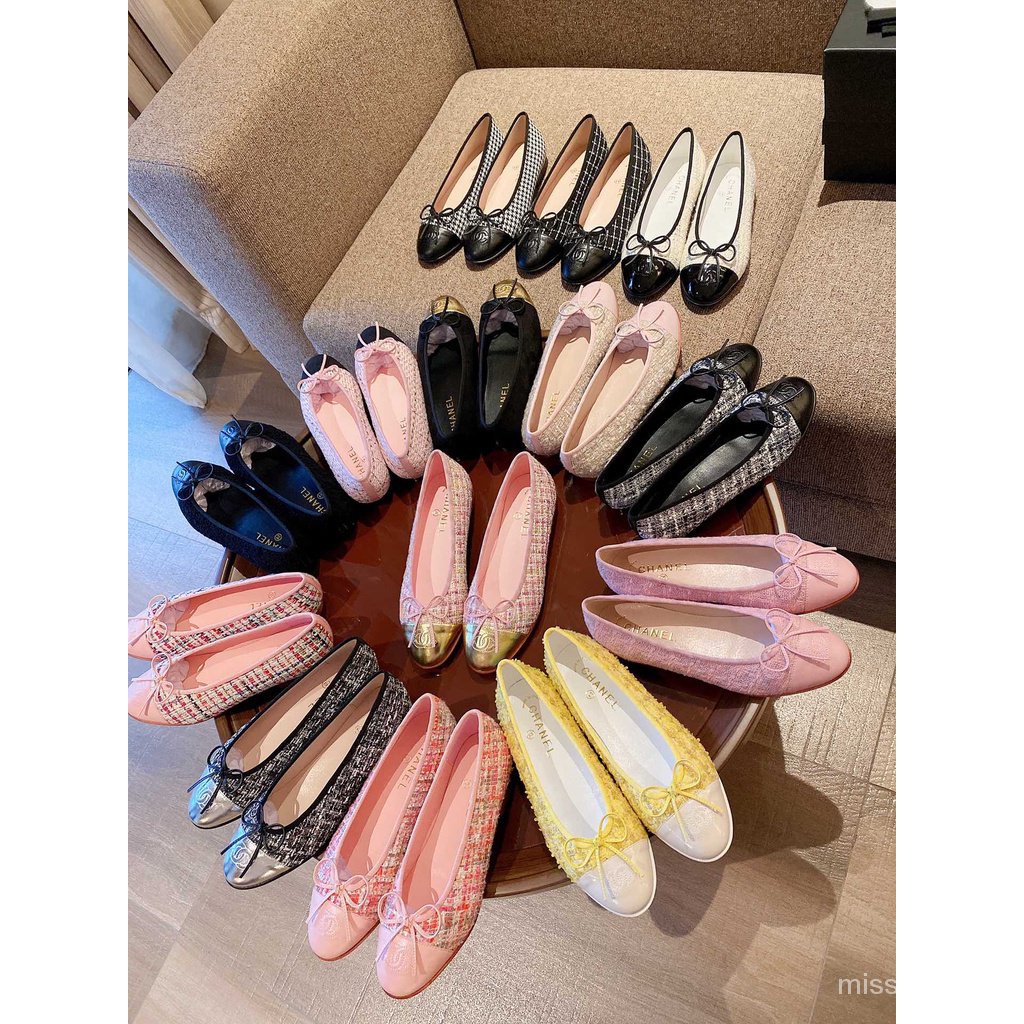 Giày Múa Ba Lê Đế Bằng Đính Nơ Xinh Xắn Cho Nữ