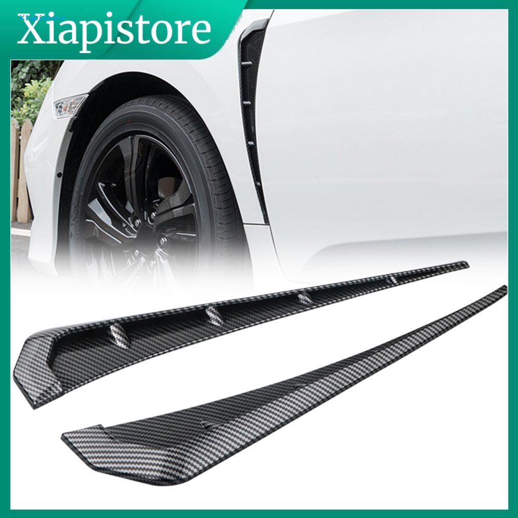FENDER 1 Cặp Miếng Dán Lỗ Thông Gió Xe Hơi Bằng Sợi Carbon