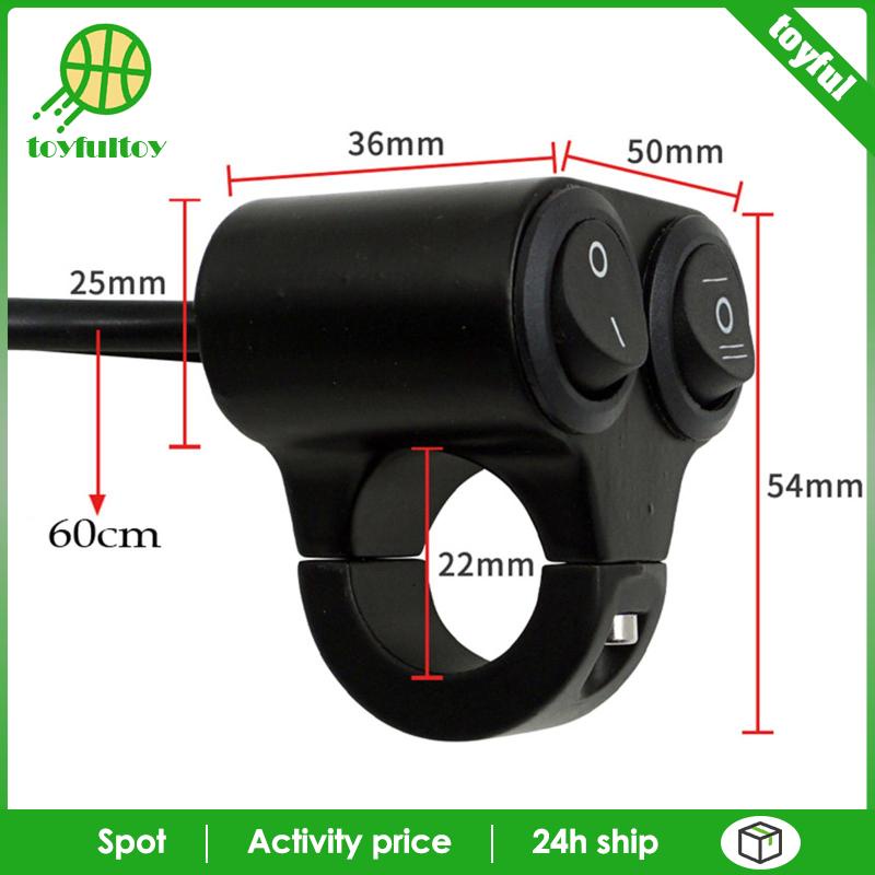 Công Tắc Đèn Pha / Đèn Sương Mù 12V 2 Trong 122mm Gắn Tay Lái Xe Đạp