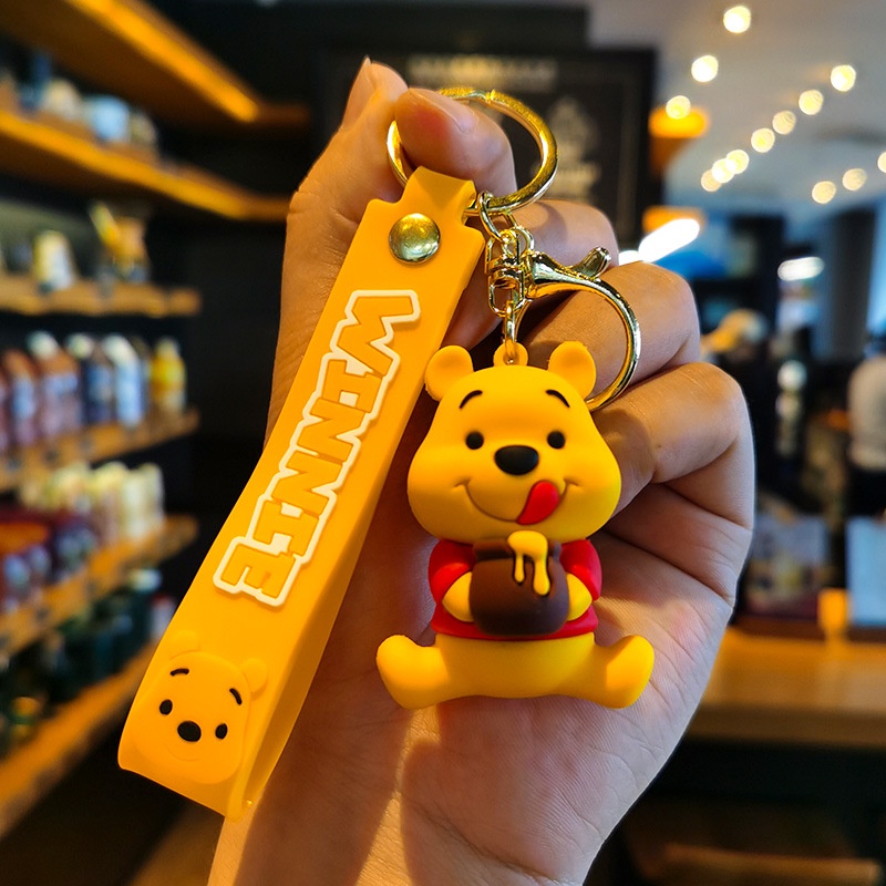 Móc Chìa Khóa Silicon Hình Chú Gấu Pooh Dễ Thương