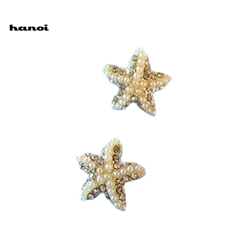 Bông Tai Sao Biển Đính Ngọc Trai Nhân Tạo Thời Trang