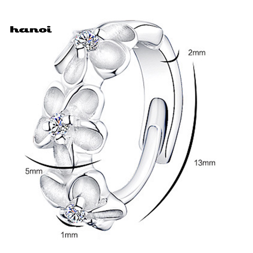 Khuyên Đeo Vành Tai Bằng Đồng Hình Hoa Trà Quyến Rũ Thời Trang Cho Nữ