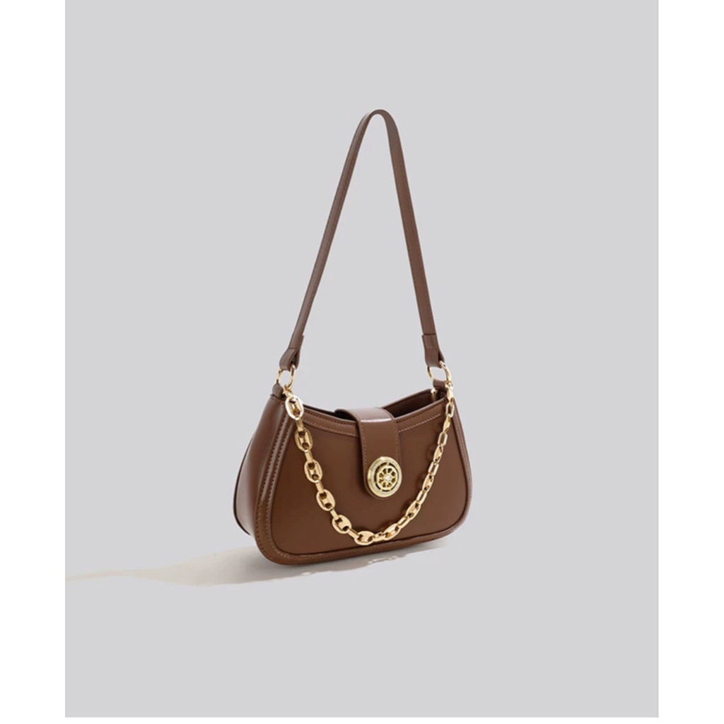 Túi kẹp nách nữ đeo chéo khóa tròn thời trang hàn quốc giá rẻ đi chơi Eva Bag