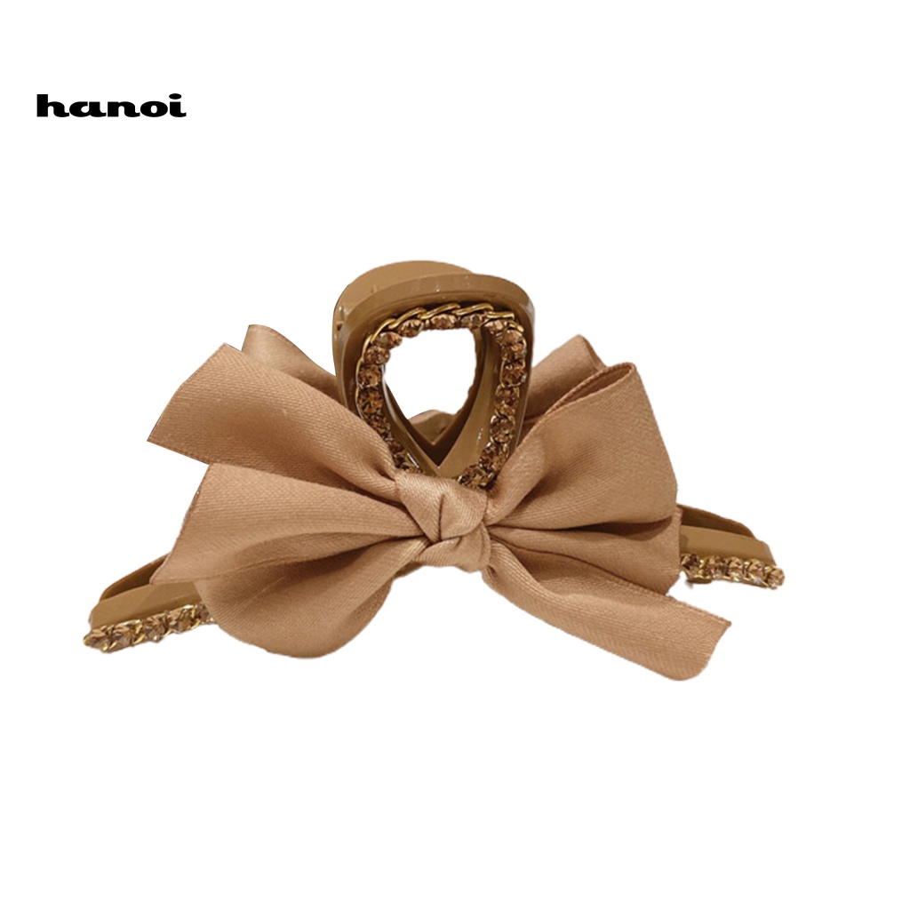 Kẹp Tóc Càng Cua Đính Đá Màu Trơn Chống Rơi Cho Nữ