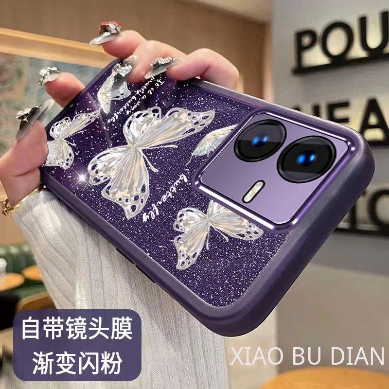 Ốp Điện Thoại TPU Mềm Trong Suốt Hình Bướm Màu gradient Cho vivo Y22S 2022 4G vivo Y22 2022 4G