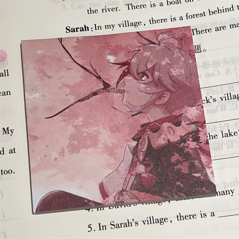 Giấy Ghi Chú Họa Tiết Hoạt Hình Đáng Yêu YB3 Genshin BY3