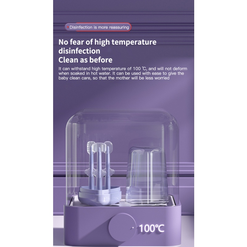 Sét rơ lưỡi 3 chi tiết - Bàn Chải Đánh Răng Silicone cho bé