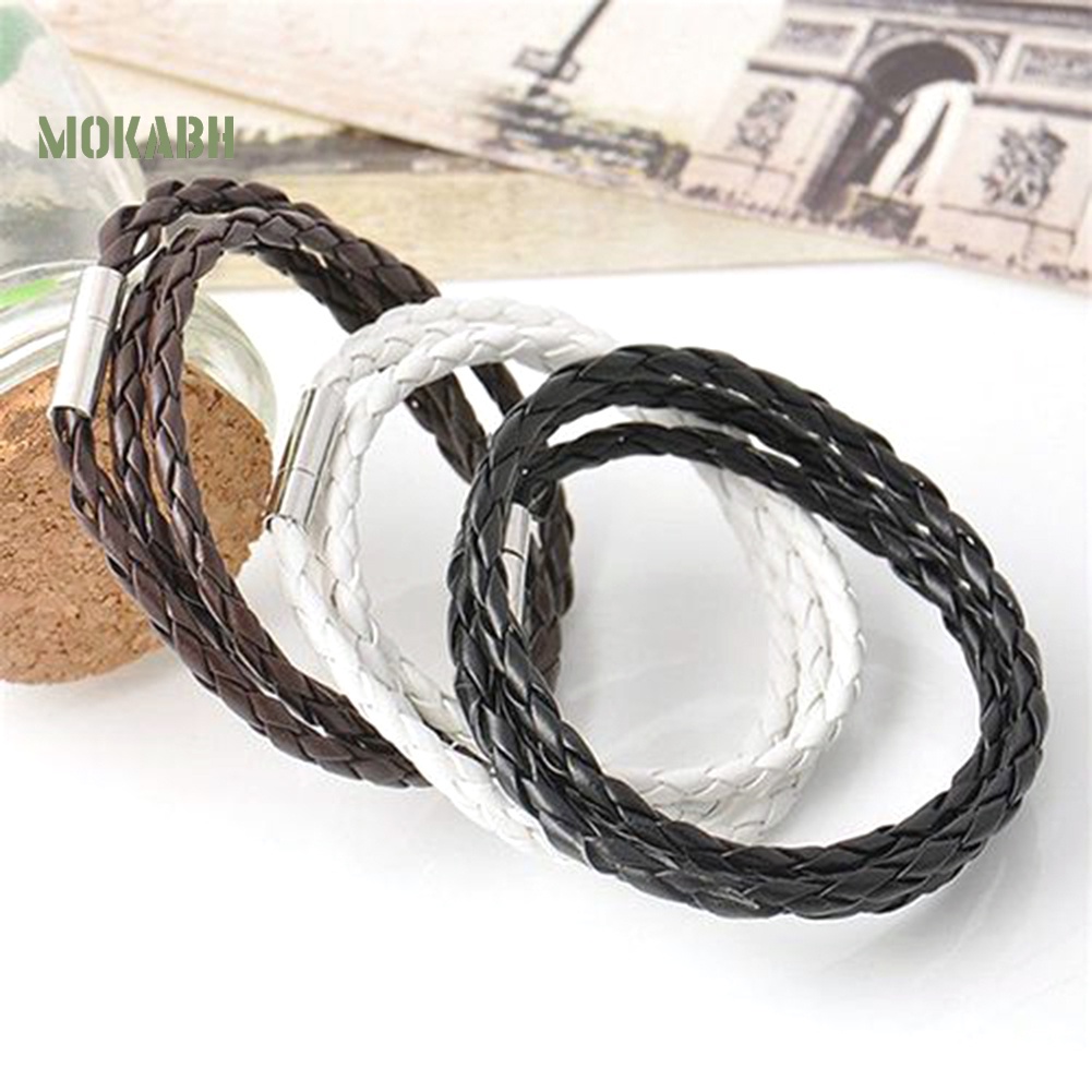 Vòng Tay Da Bện Nhiều Lớp Phong Cách Vintage Cho Nam Nữ