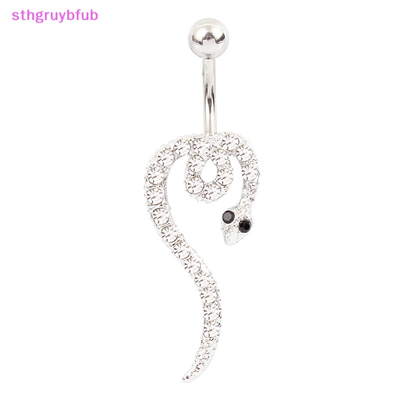 Sthb Khuyên Rốn Bằng Thép Không Gỉ Hình Rắn Đính Đá Pha Lê Gợi Cảm s VN