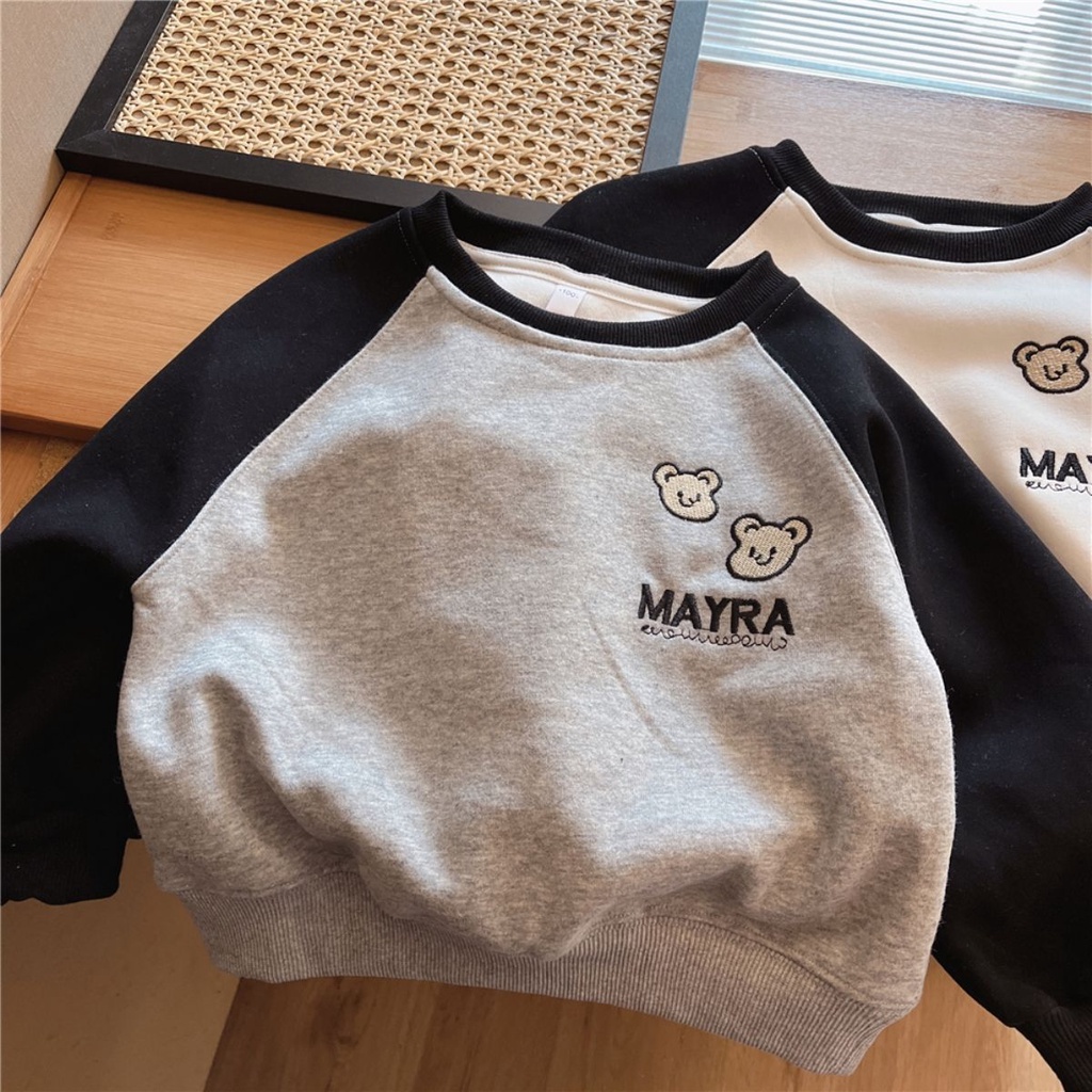 Áo Hoodie Raglan Tay Dài In Họa Tiết Hoạt Hình Phong Cách Hàn Quốc Thời Trang Xuân Thu 2023 Dành Cho Bé Trai