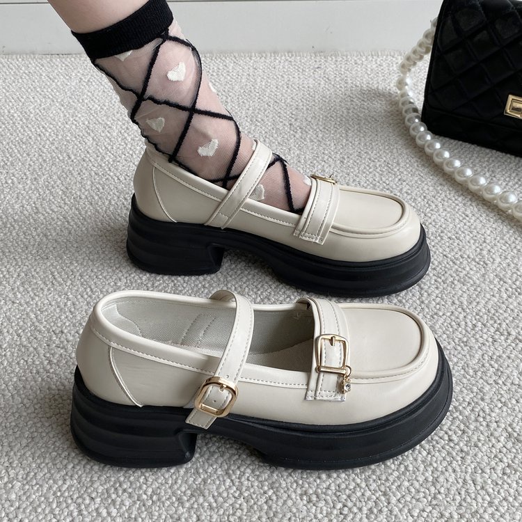 Giày Búp Bê Da PU Mũi Tròn Thời Trang Cho Nữ