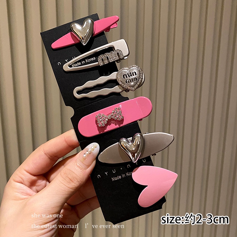 Set 7 Kẹp Tóc Đính Đá Ngôi Sao Lấp Lánh Y2k Cho Bé Gái