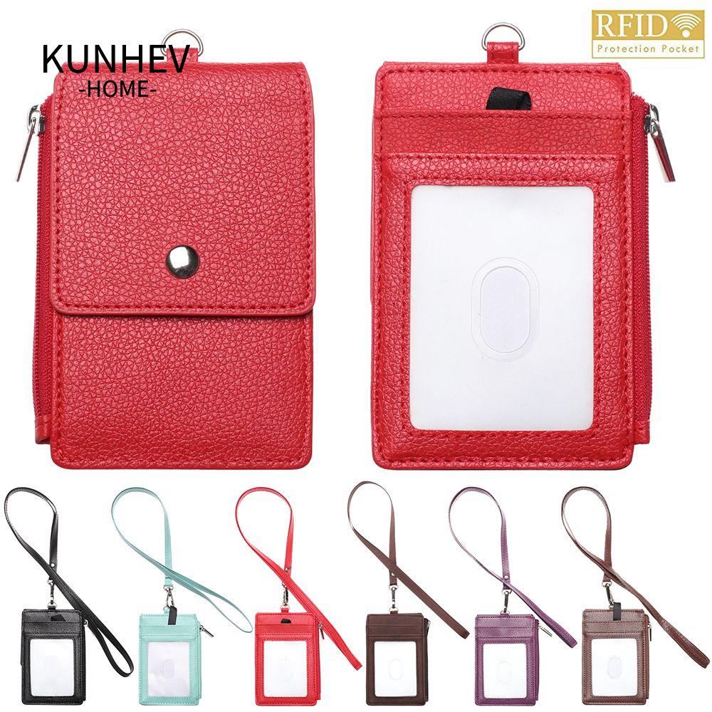 KUNHEV Ví Đựng Thẻ ID Đa Năng Dành Cho Nam Nữ Giá Đỡ