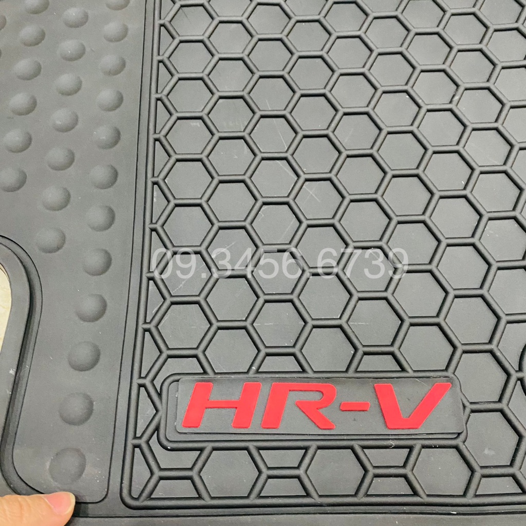 Thảm lót sàn cao su xe Honda HRV 2018 đến 2023 màu đen, hàng cao su đúc không mùi,- hellooto shop