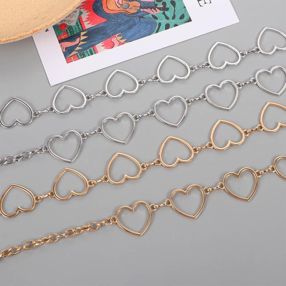 Phụ kiện dây chuyền thắt lưng cabeza cá tính hợp thời trang love heart metal ladies dây thắt lưng