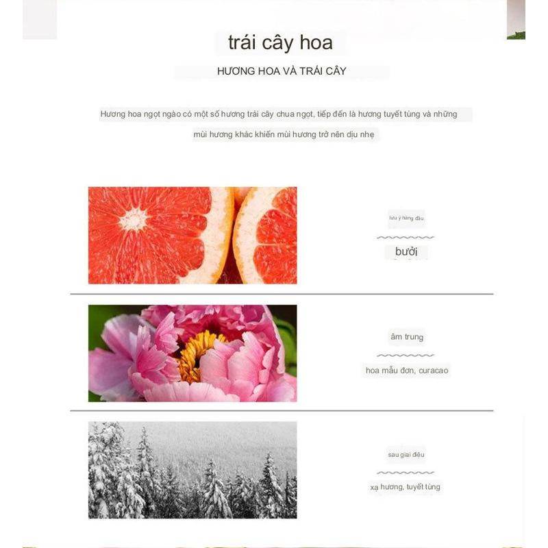LONKOOM/Nước hoa hoa may mắn/Hương hoa quả/Giữ hương tươi tự nhiên/Nước hoa nhẹ cho phụ nữ/Quà tặng