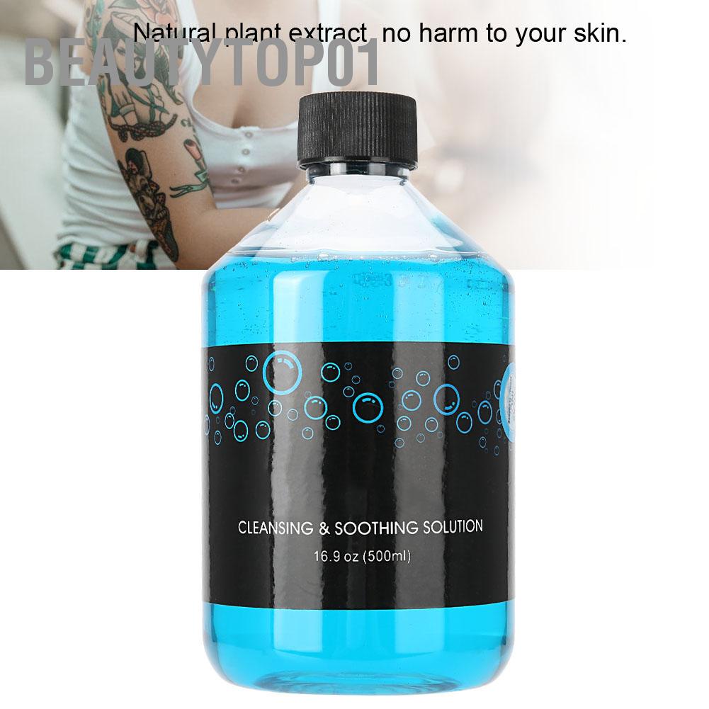 Dung dịch vệ sinh phun xăm BLUE SOAP 500ml Quy trình sạch Xà phòng lỏng BeautyTop01